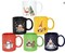 Multicolor Christmas Coffee Mugs Set of 6 Durable Ceramic Holiday Mugs for Coffee, Milk, Hot Cocoa, Tea, Latte (13 Ounce)